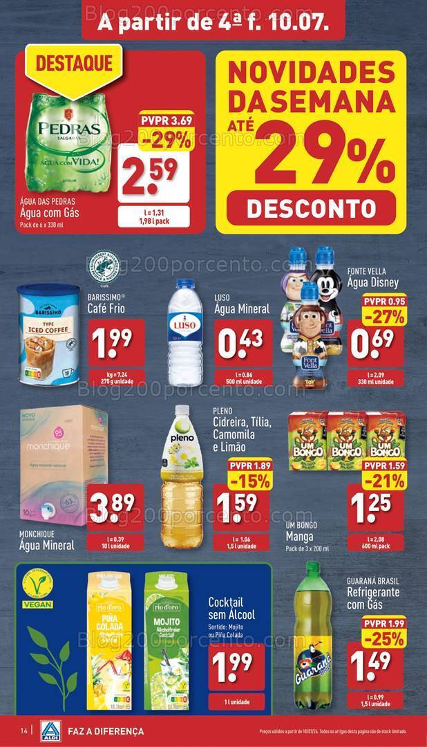Antevisão Folheto ALDI Promoções de 10 a 16 julho