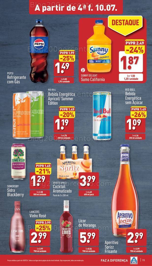 Antevisão Folheto ALDI Promoções de 10 a 16 julho