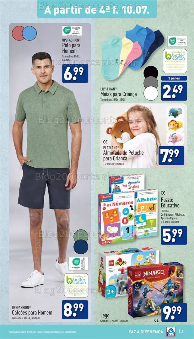 Antevisão Folheto ALDI Bazar Promoções a partir de dia 10 julho