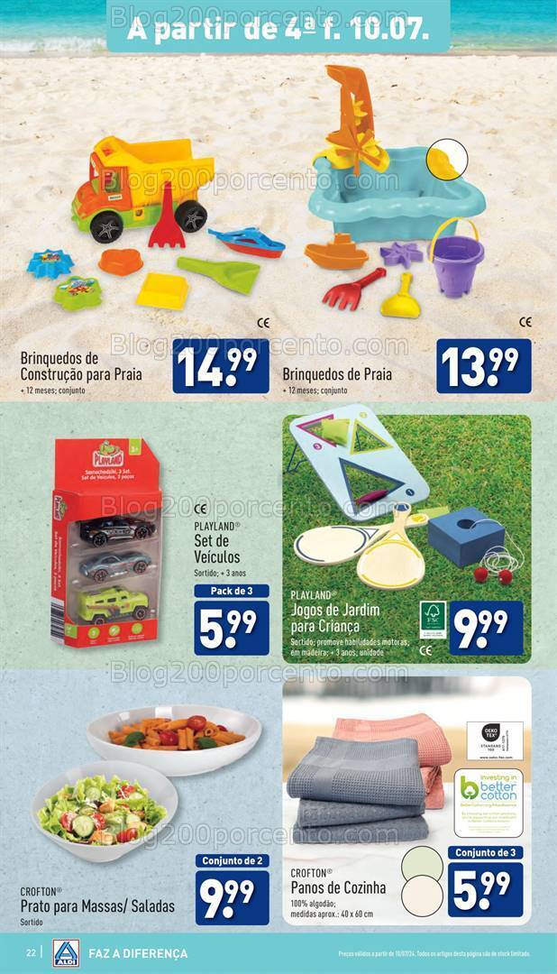 Antevisão Folheto ALDI Bazar Promoções a partir de dia 10 julho