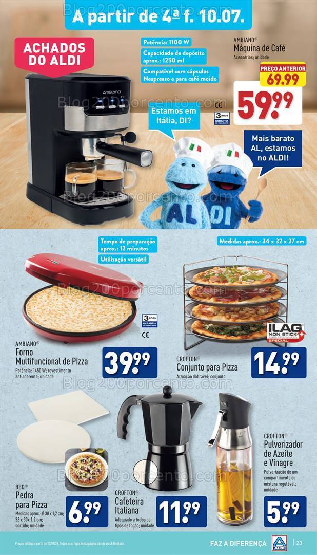 Antevisão Folheto ALDI Bazar Promoções a partir de dia 10 julho