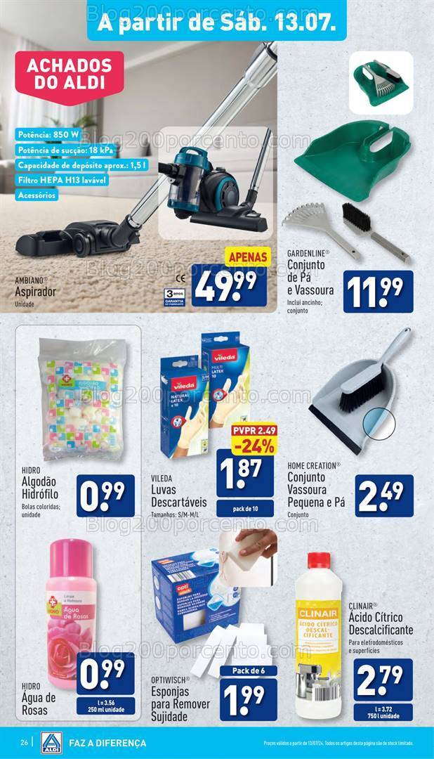 Antevisão Folheto ALDI Promoções de 10 a 16 julho