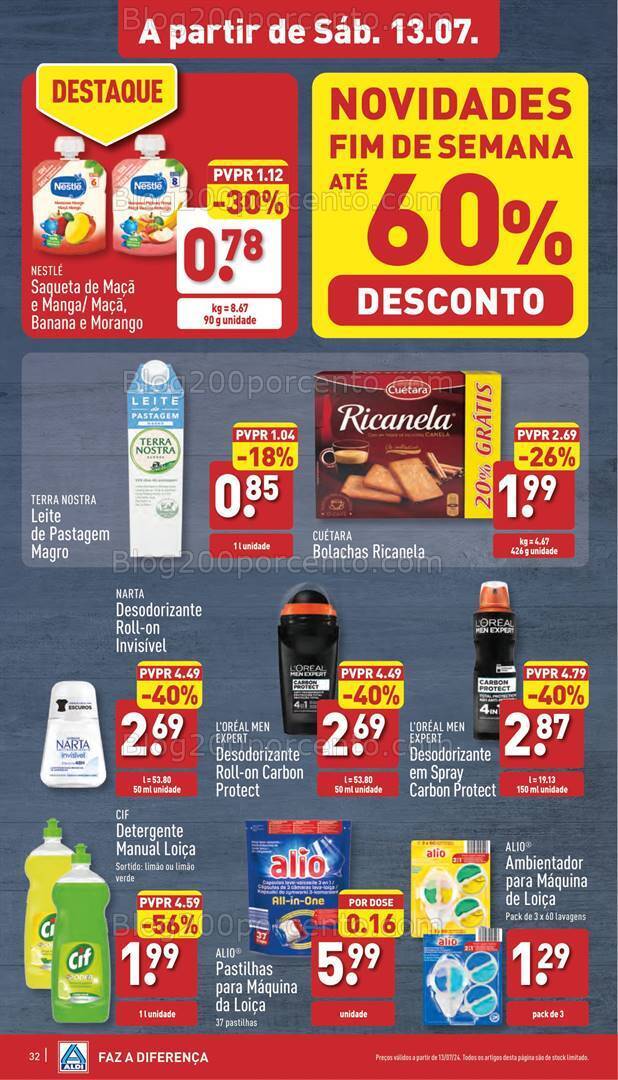 Antevisão Folheto ALDI Promoções de 10 a 16 julho