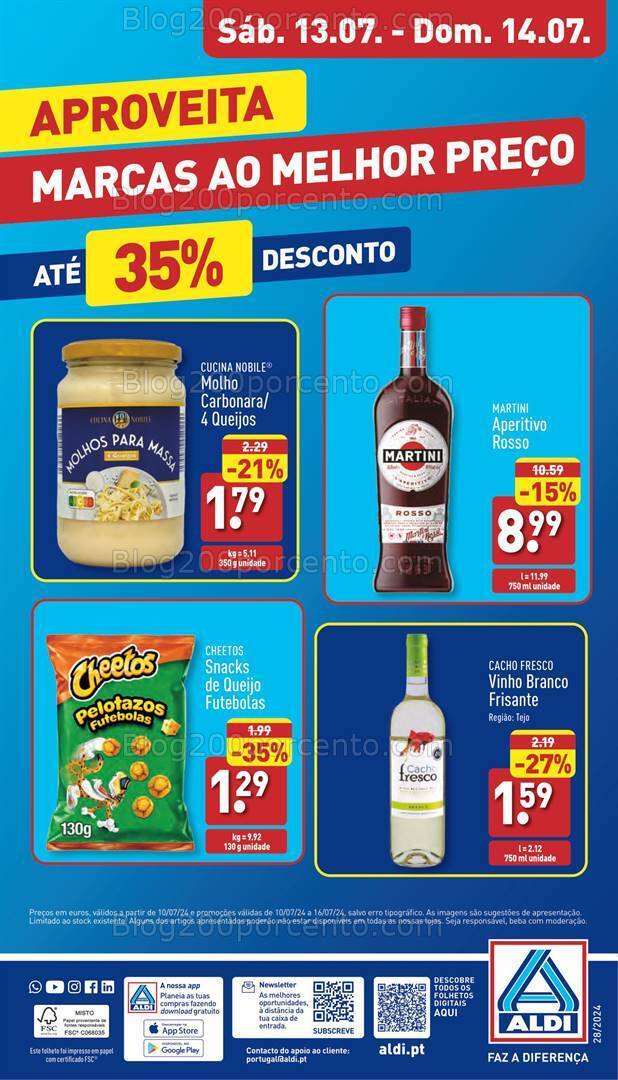Antevisão Folheto ALDI Promoções de 10 a 16 julho