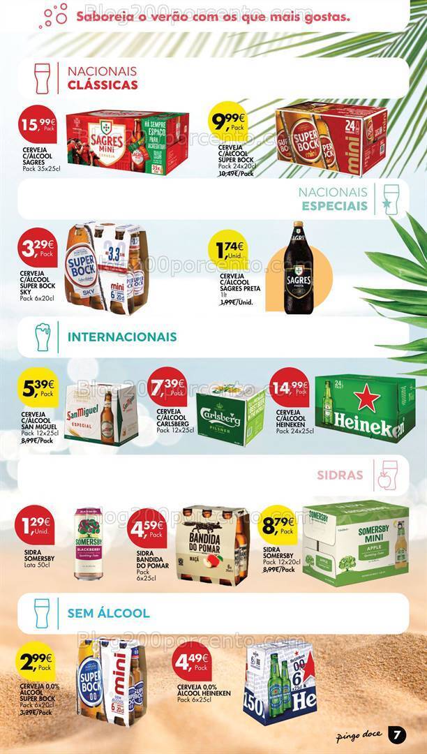 Antevisão Folheto PINGO DOCE Especial Bebidas Promoções de 2 a 15 julho