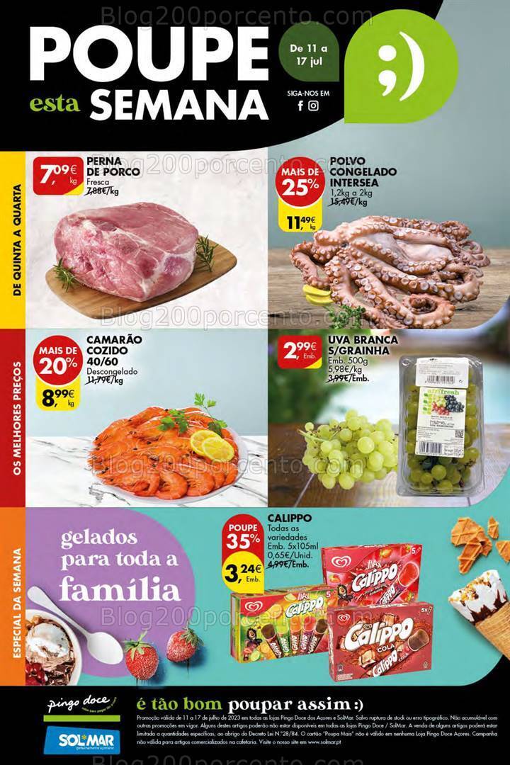 Antevisão Folheto PINGO DOCE Açores Promoções de 11 a 17 julho