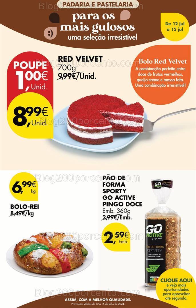 Antevisão Folheto PINGO DOCE Promoções Fim de Semana - 12 a 15 julho
