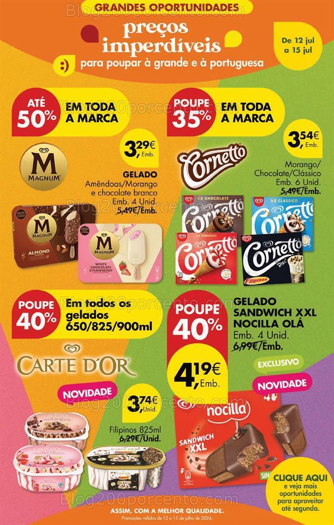 Antevisão Folheto PINGO DOCE Promoções Fim de Semana - 12 a 15 julho