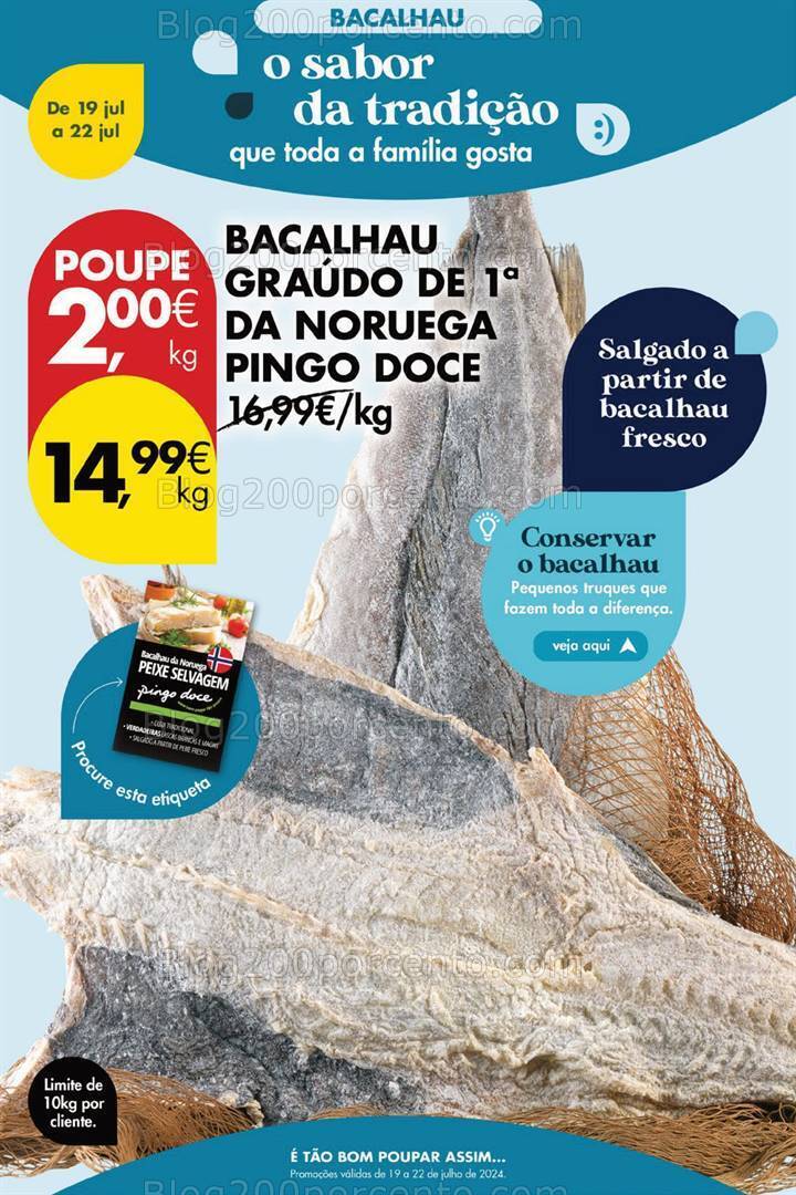 Antevisão Folheto PINGO DOCE Promoções Fim de Semana - Só 19 de julho