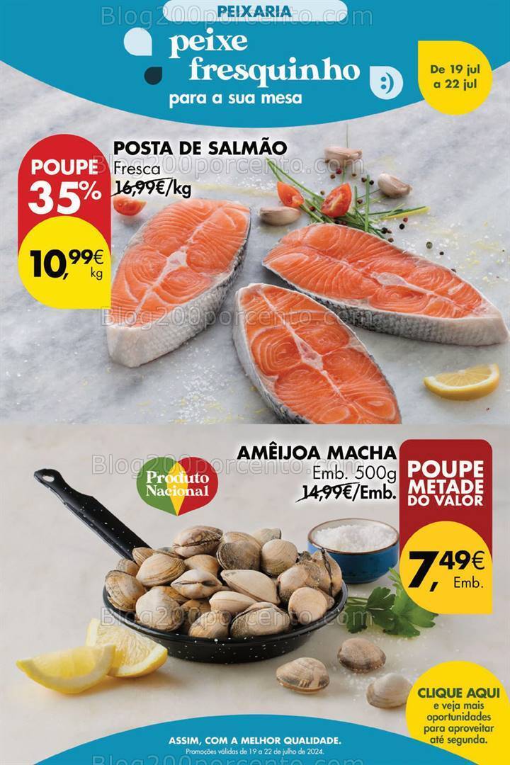 Antevisão Folheto PINGO DOCE Promoções Fim de Semana - Só 19 de julho