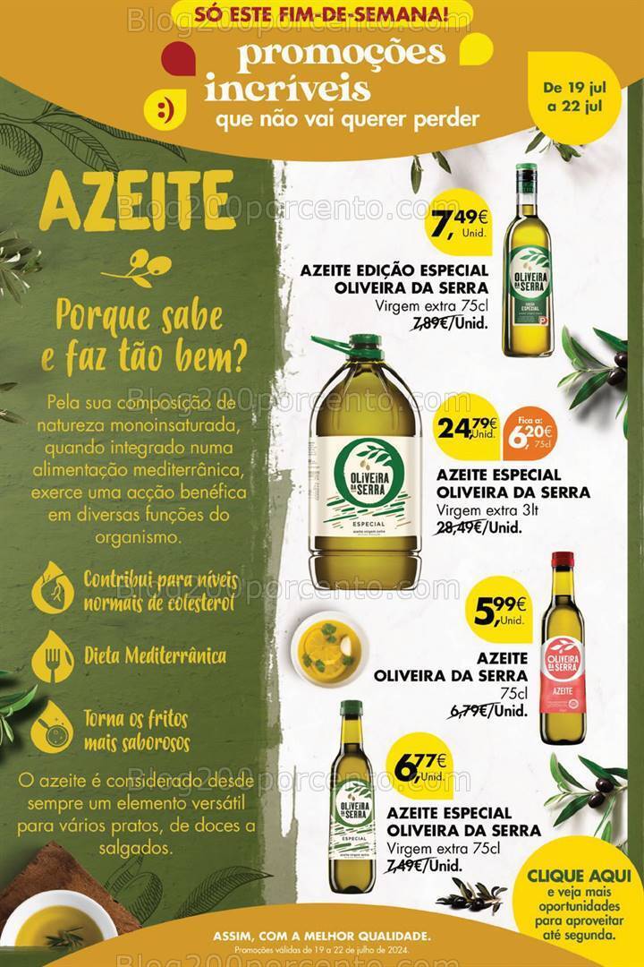 Antevisão Folheto PINGO DOCE Promoções Fim de Semana - Só 19 de julho