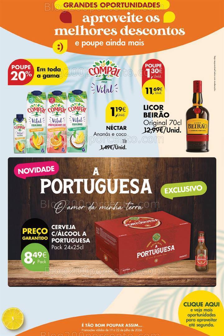 Antevisão Folheto PINGO DOCE Promoções Fim de Semana - Só 19 de julho