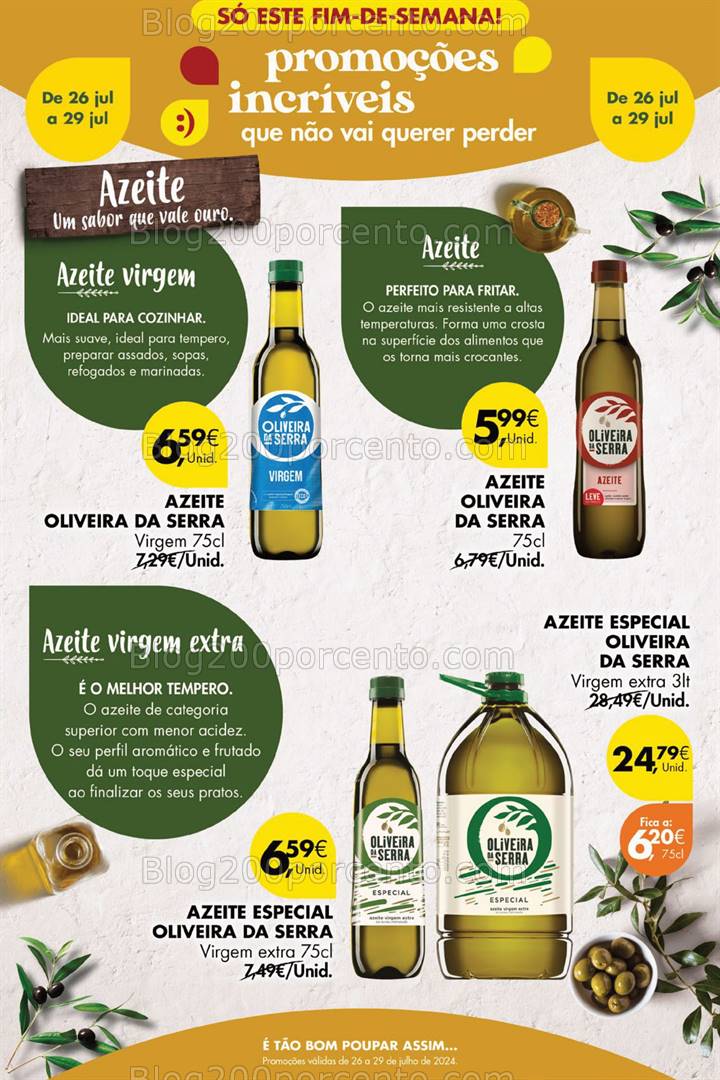 Antevisão Folheto PINGO DOCE  Promoções Fim de Semana - 26 a 29 julho