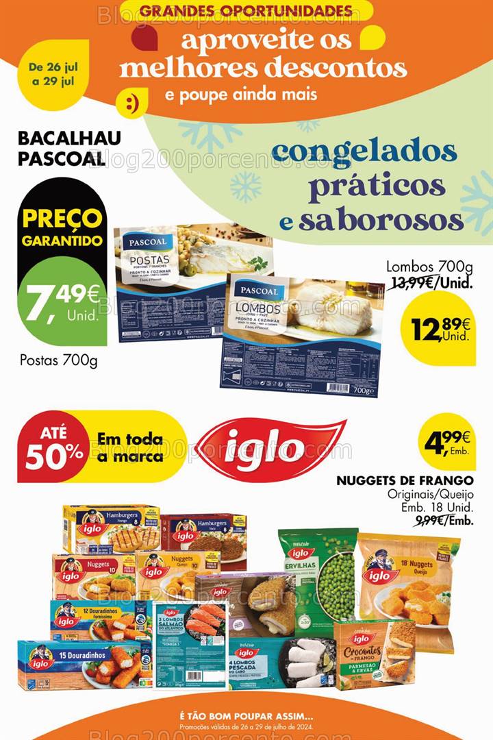 Antevisão Folheto PINGO DOCE  Promoções Fim de Semana - 26 a 29 julho