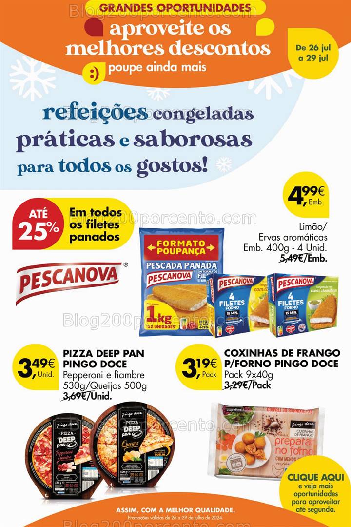 Antevisão Folheto PINGO DOCE  Promoções Fim de Semana - 26 a 29 julho