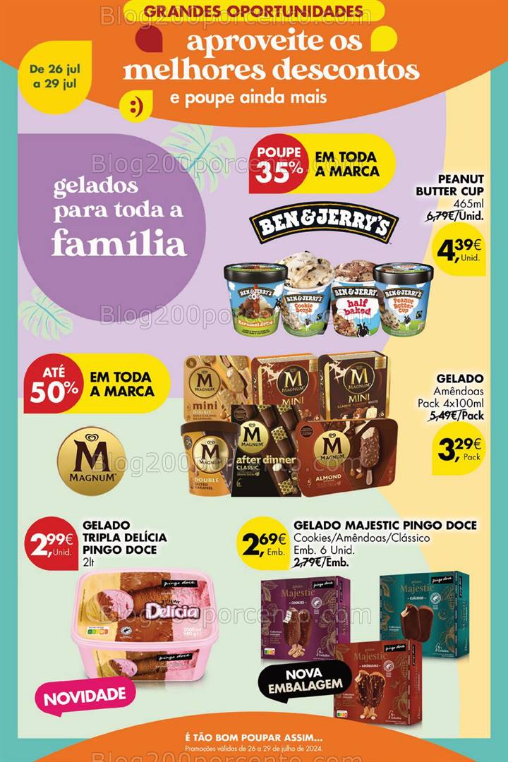 Antevisão Folheto PINGO DOCE  Promoções Fim de Semana - 26 a 29 julho