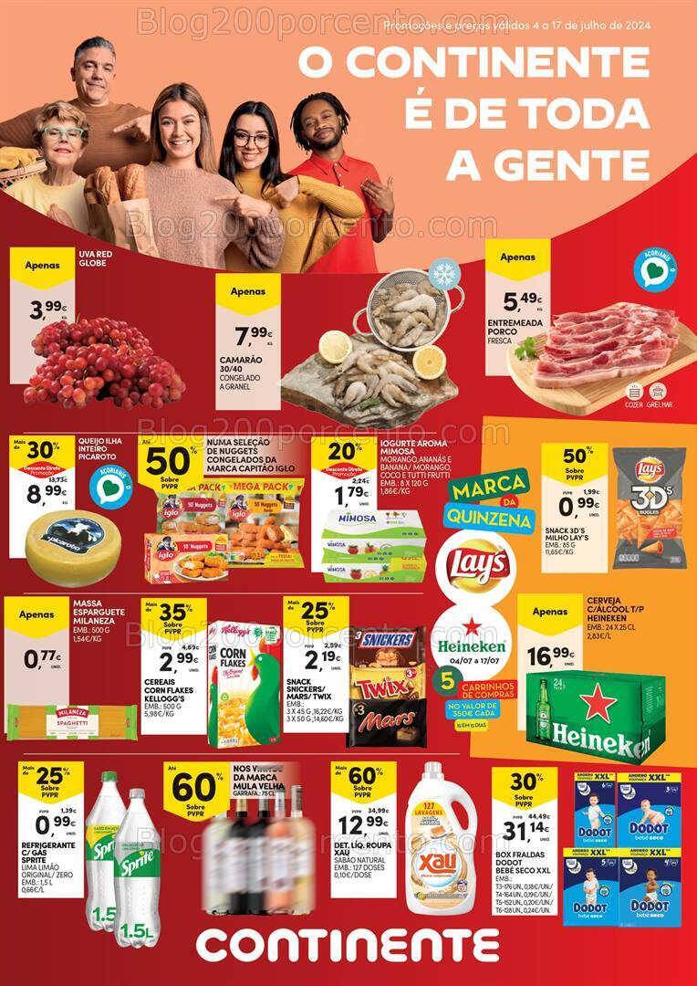 Antevisão Folheto CONTINENTE Açores Promoções de 4 a 17 julho