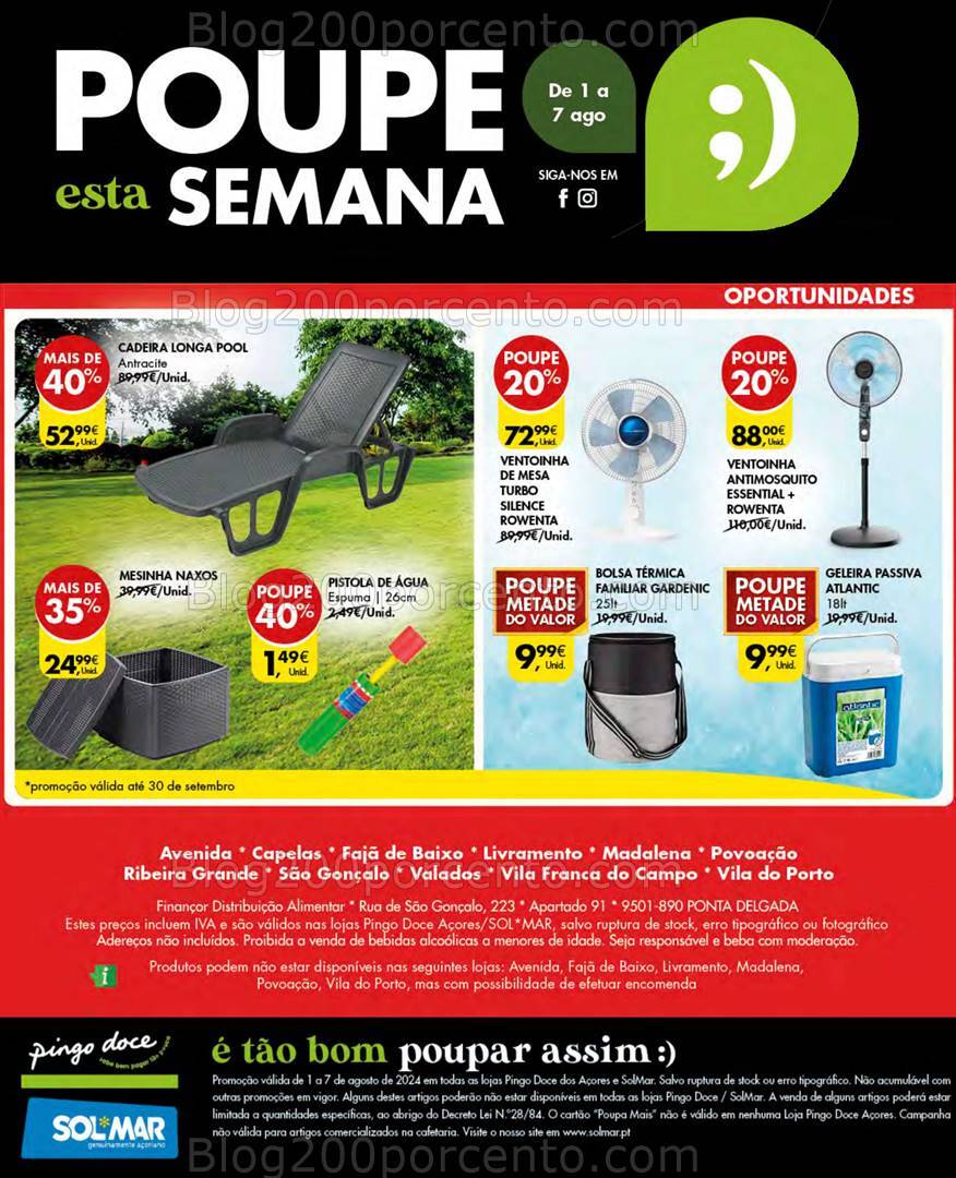 Antevisão Folheto PINGO DOCE Bazar Açores Promoções de 1 a 7 agosto