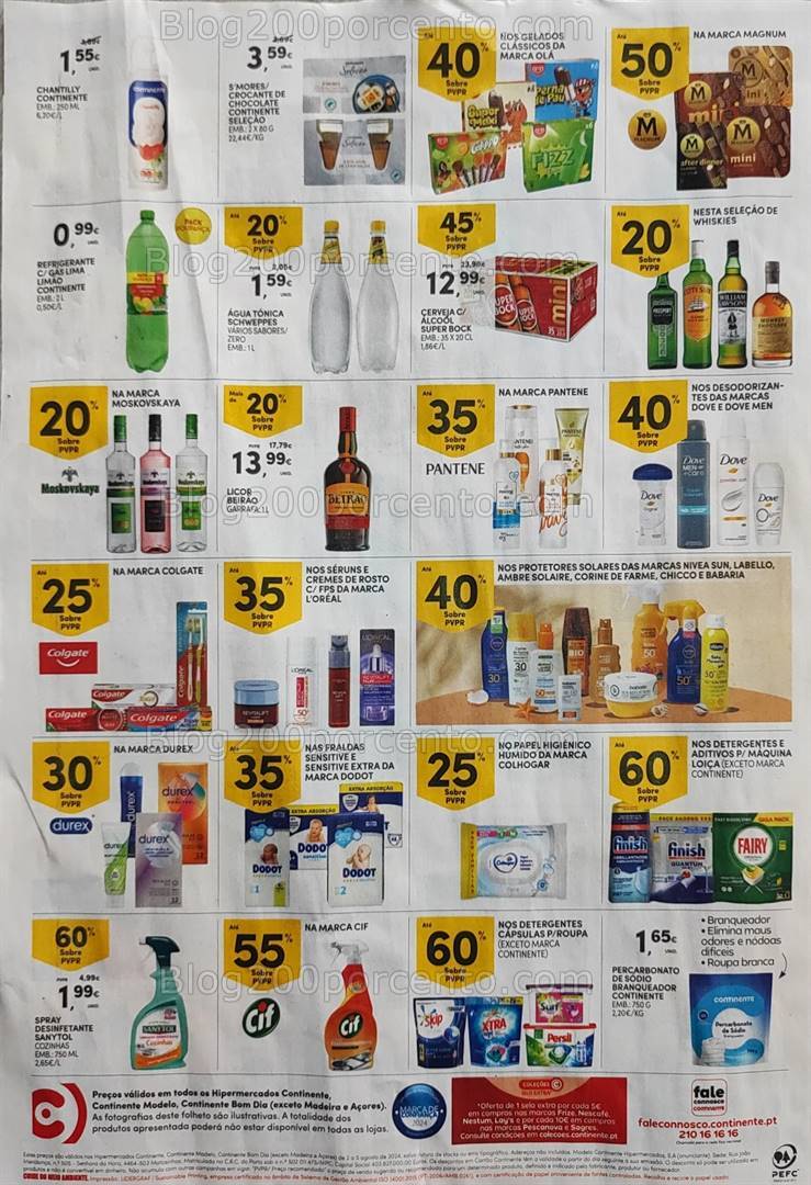 Antevisão Folheto CONTINENTE Promoções Fim de Semana - 2 a 5 agosto