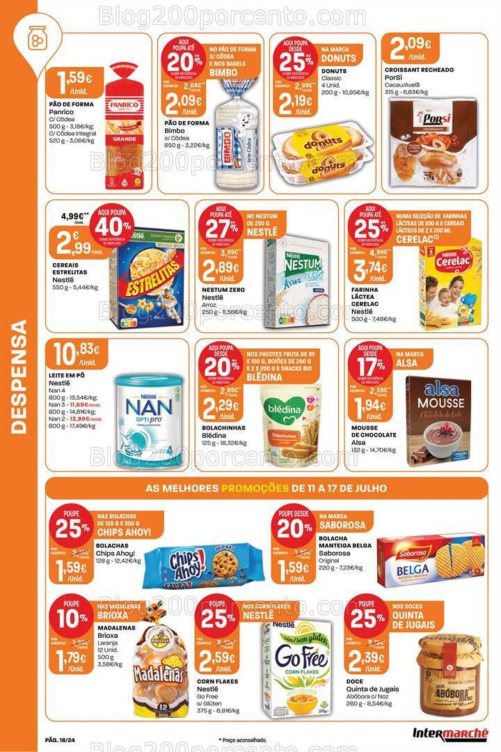Antevisão Folheto INTERMARCHÉ Super Promoções de 11 a 17 julho