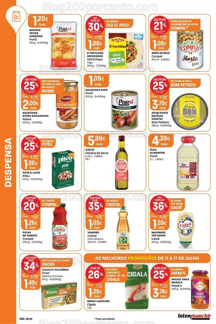 Antevisão Folheto INTERMARCHÉ Super Promoções de 11 a 17 julho