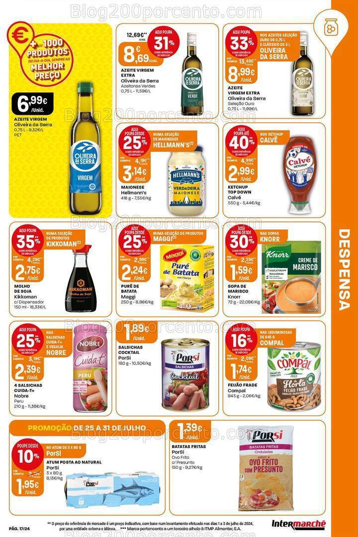 Antevisão Folheto INTERMARCHÉ Super Promoções de 25 a 31 julho