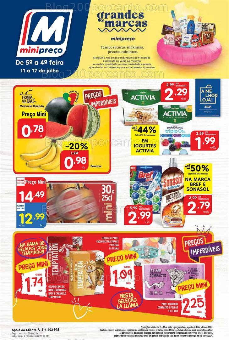 Antevisão Folheto MINIPREÇO Promoções de 11 a 17 julho