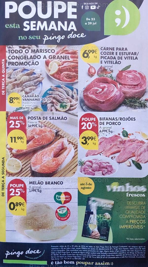 Antevisão Folheto PINGO DOCE Promoções de 23 a 29 julho