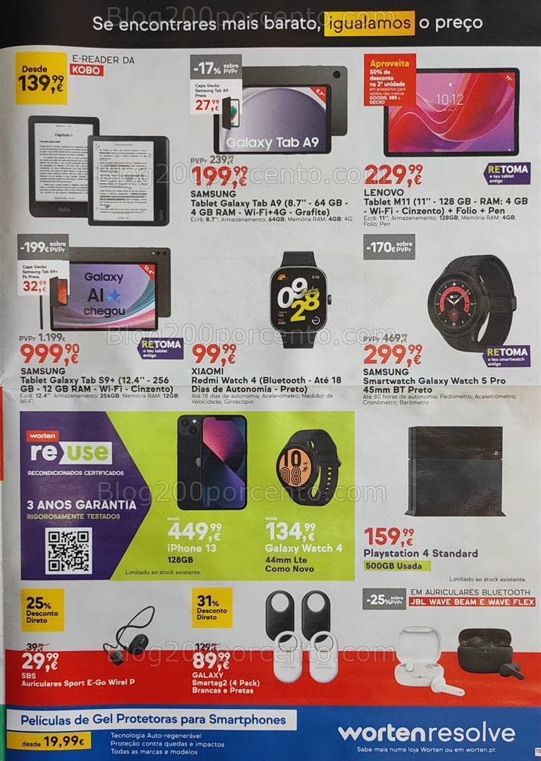 Antevisão Folheto WORTEN Promoções de 9 a 15 julho
