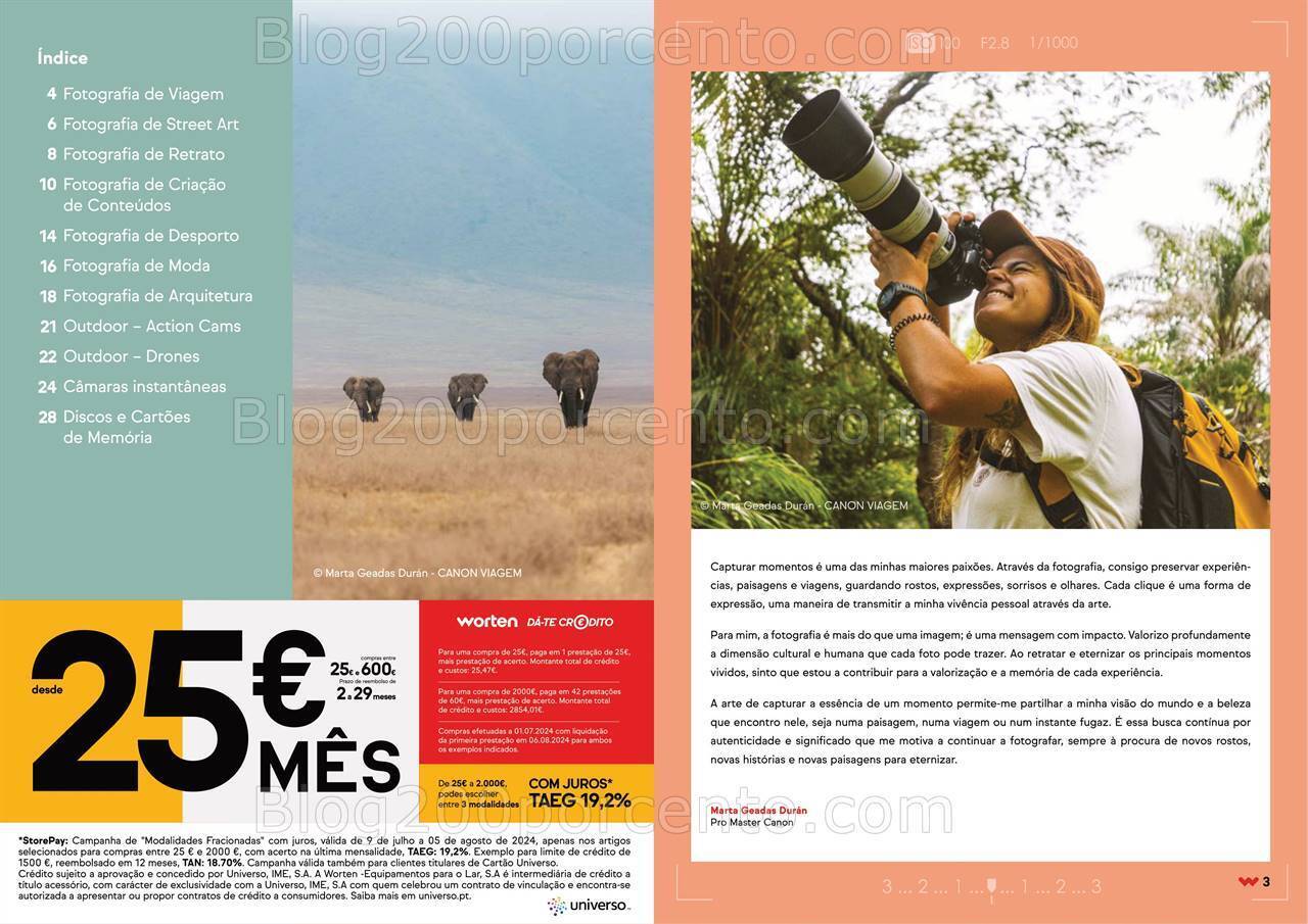 Antevisão Folheto WORTEN Especial Fotografia Promoções até 5 agosto