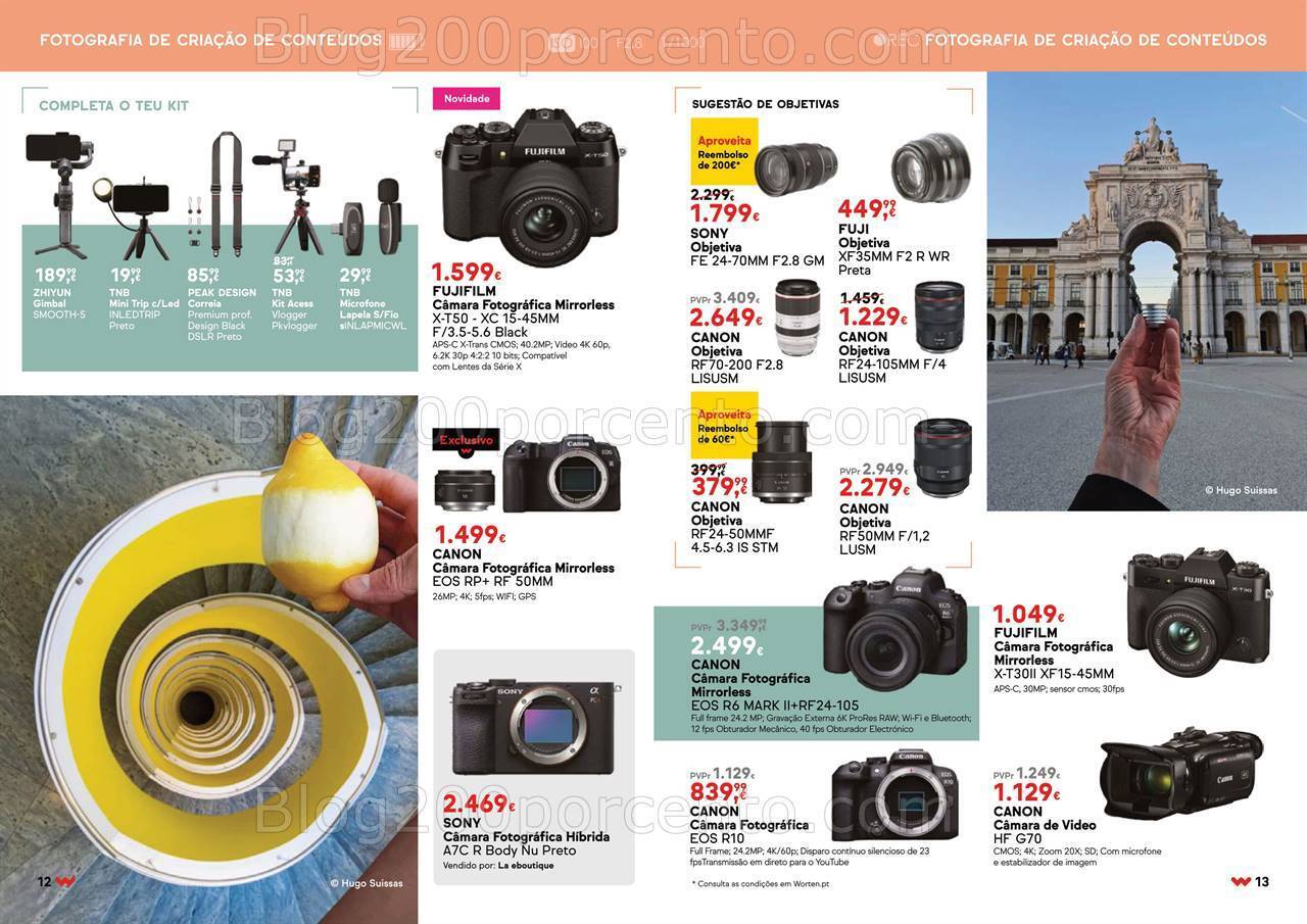 Antevisão Folheto WORTEN Especial Fotografia Promoções até 5 agosto
