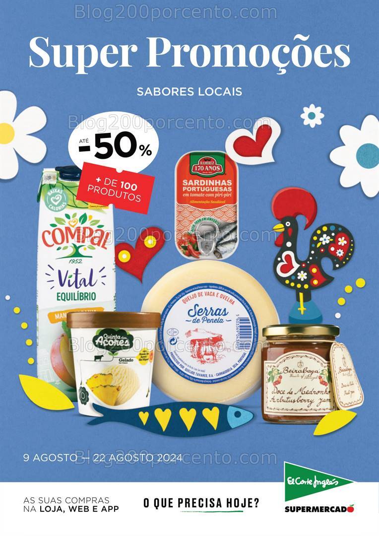 Antevisão Folheto EL CORTE INGLÉS Promoções de 9 a 22 agosto