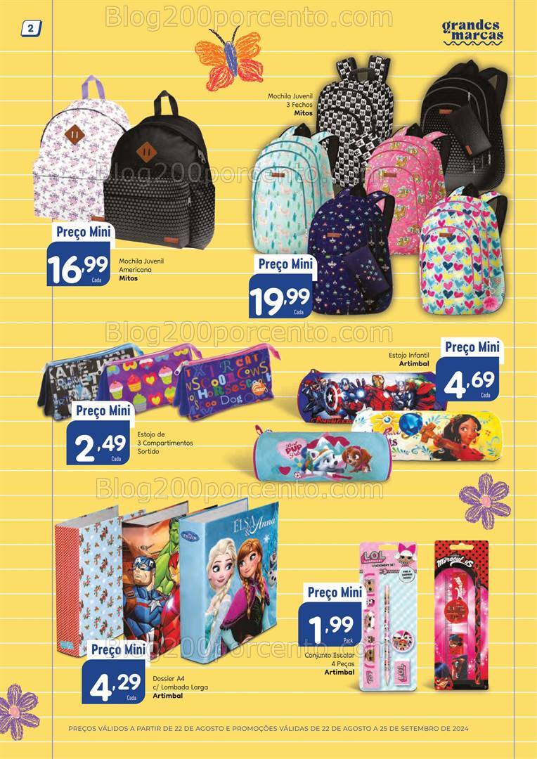 Antevisão Folheto MINIPREÇO Regresso às Aulas Promoções de 22 agosto a 25 setembro