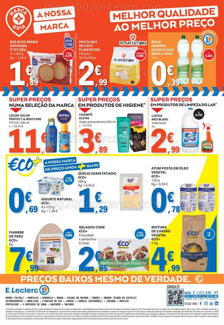 Antevisão Folheto E-LECLERC Promoções Fim de Semana - 30 agosto a 1 setembro