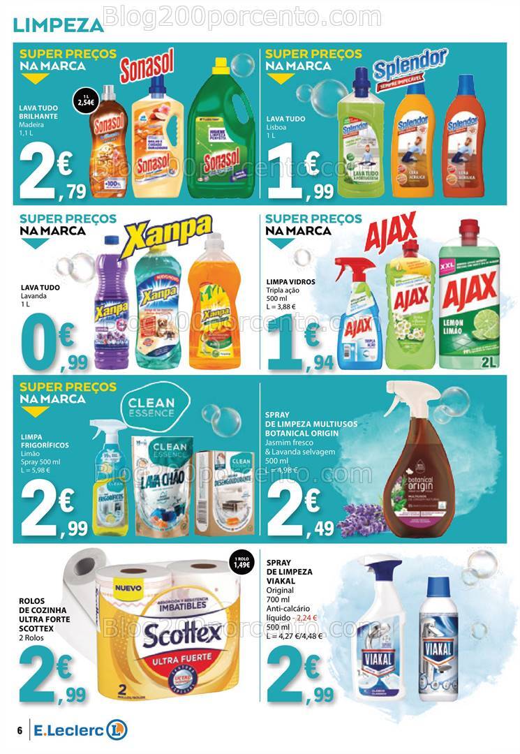 Antevisão Folheto E-LECLERC Especial Limpeza e Arrumação - 27 agosto a 8 setembro