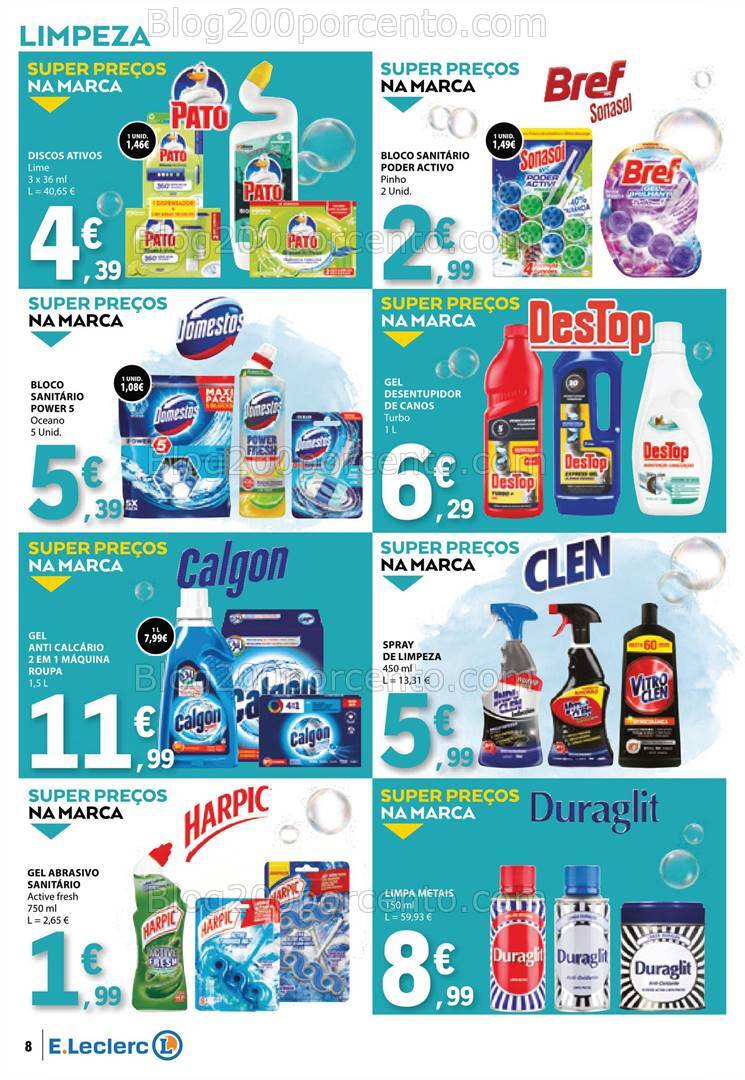 Antevisão Folheto E-LECLERC Especial Limpeza e Arrumação - 27 agosto a 8 setembro