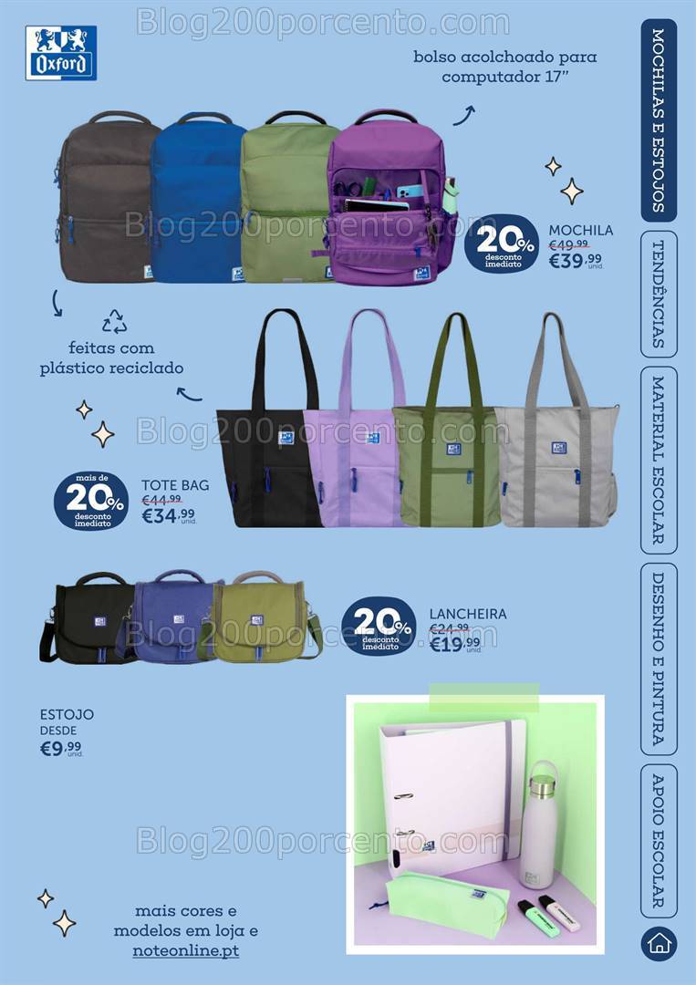 Antevisão Folheto NOTE Regresso às Aulas Promoções de 1 agosto a 23 setembro