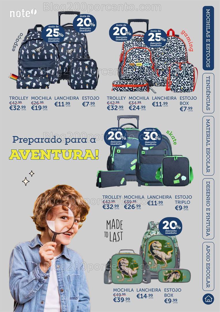 Antevisão Folheto NOTE Regresso às Aulas Promoções de 1 agosto a 23 setembro