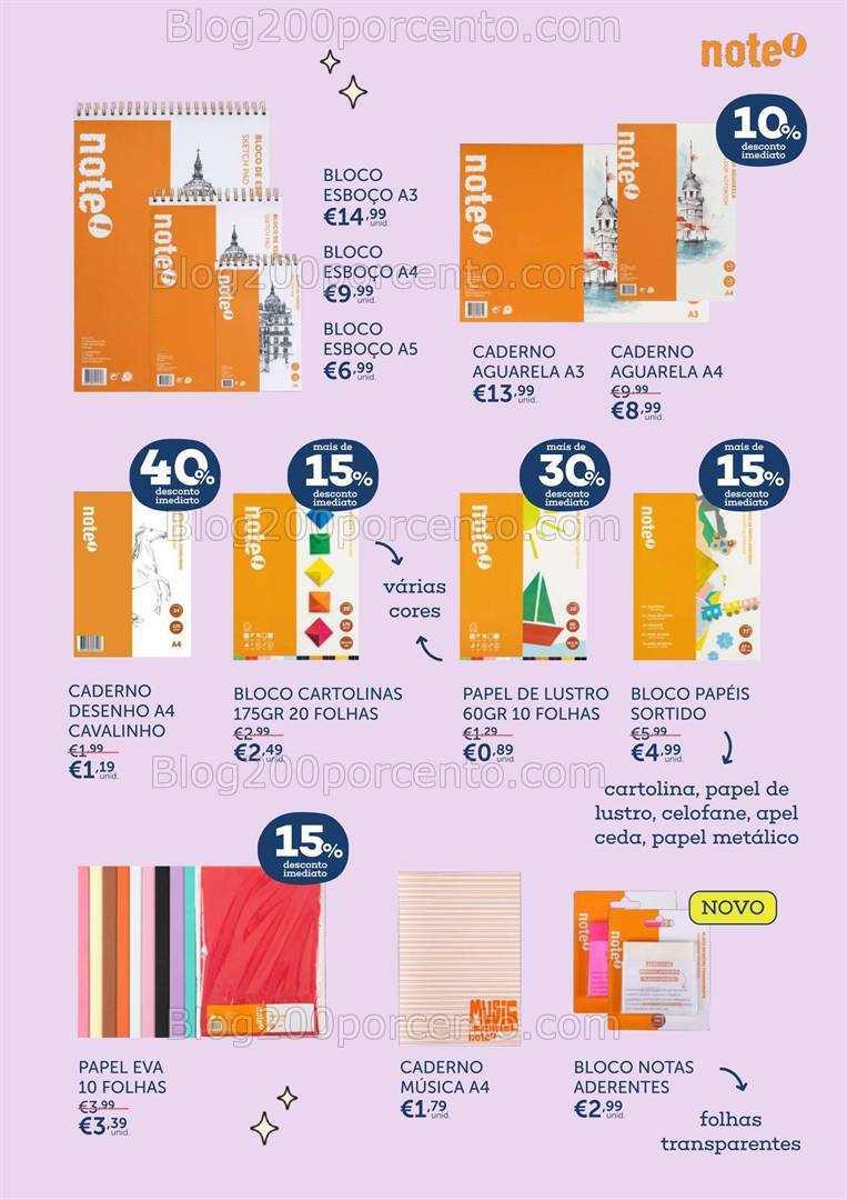 Antevisão Folheto NOTE Regresso às Aulas Promoções de 1 agosto a 23 setembro
