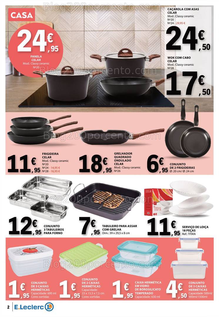 Antevisão Folheto E-LECLERC Bazar Promoções de 15 a 28 agosto