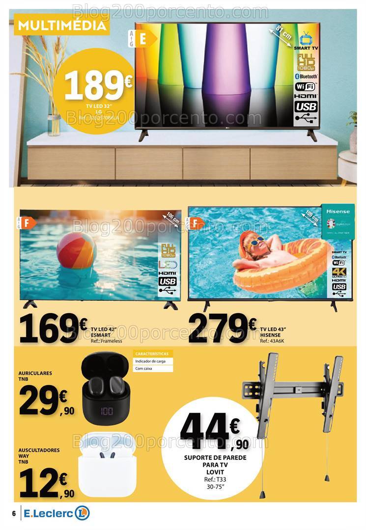 Antevisão Folheto E-LECLERC Bazar Promoções de 15 a 28 agosto