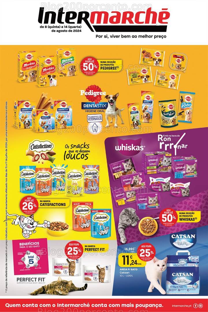 Antevisão Folheto INTERMARCHÉ Especial Pets Promoções 8 a 14 agosto