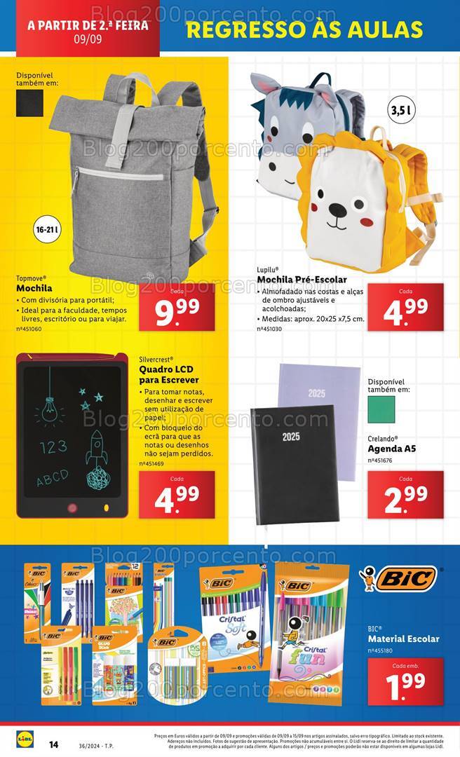 Antevisão Folheto LIDL Bazar Promoções de 9 a 15 setembro