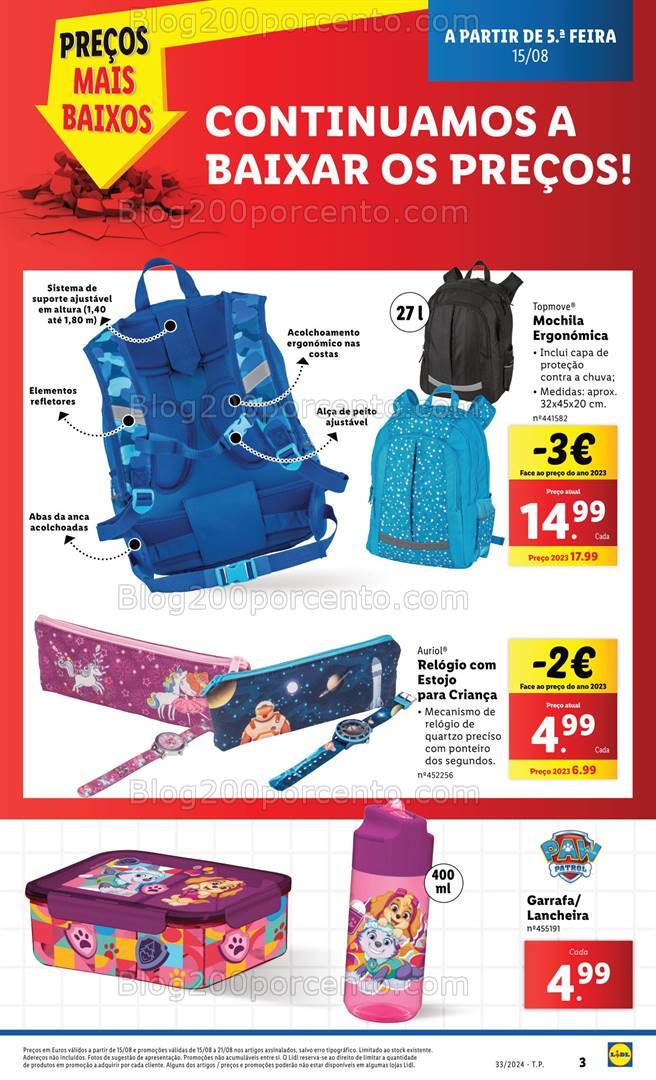 Antevisão Folheto LIDL Bazar Promoções a partir de 15 agosto
