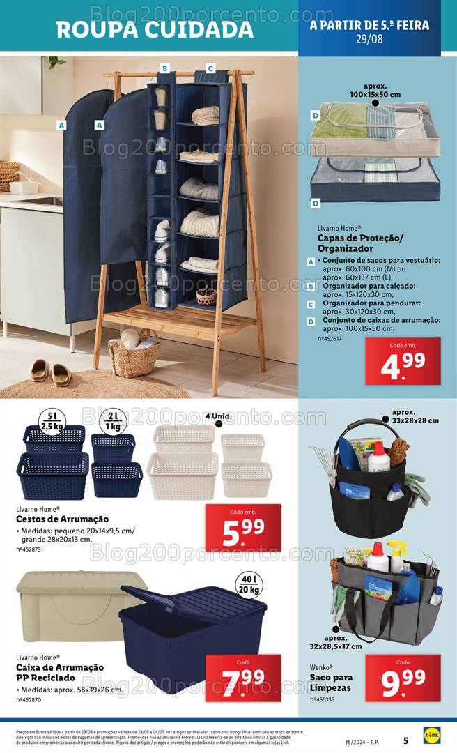 Antevisão Folheto LIDL Especial Roupa Cuidada Promoções a partir de 29 agosto