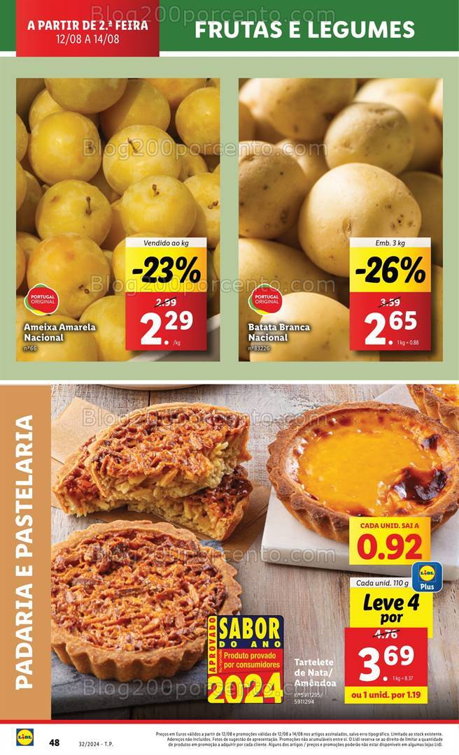 Antevisão Folheto LIDL Supermercado Promoções de 12 a 14 agosto