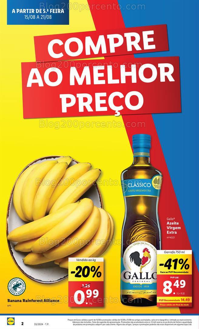 Antevisão Folheto LIDL Promoções de 15 a 21 agosto