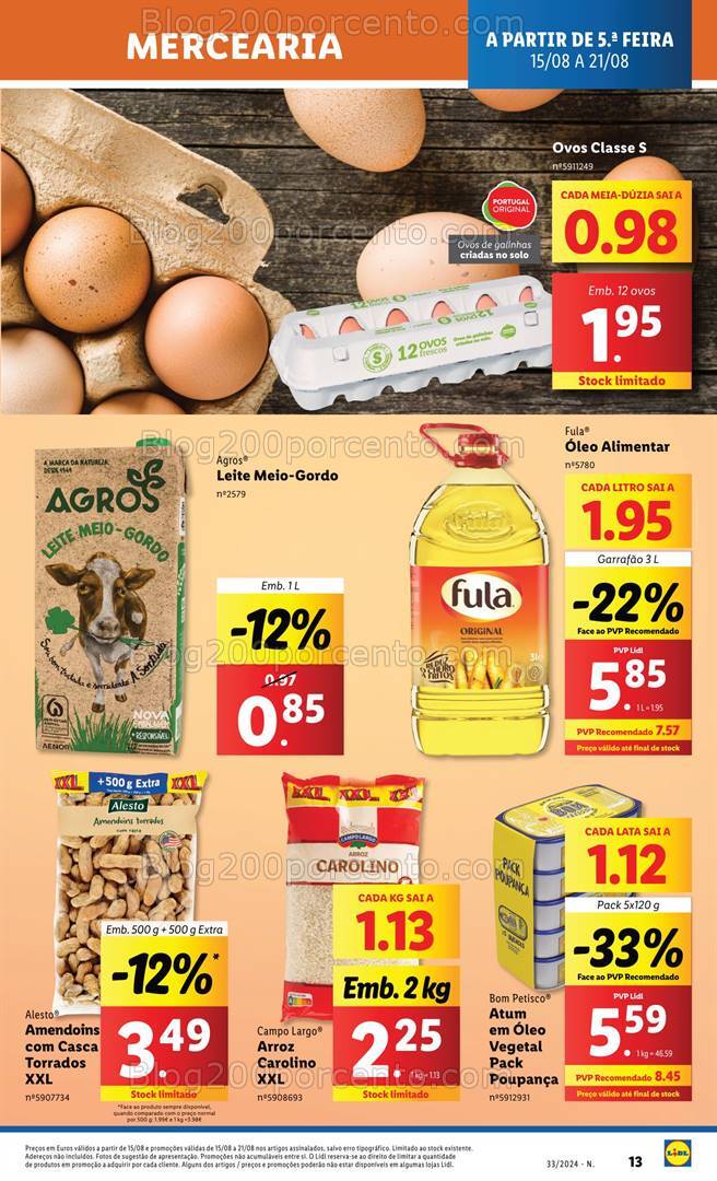 Antevisão Folheto LIDL Promoções de 15 a 21 agosto