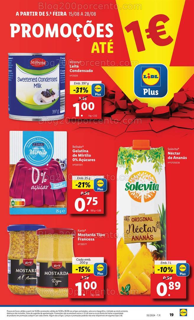 Antevisão Folheto LIDL Promoções de 15 a 21 agosto