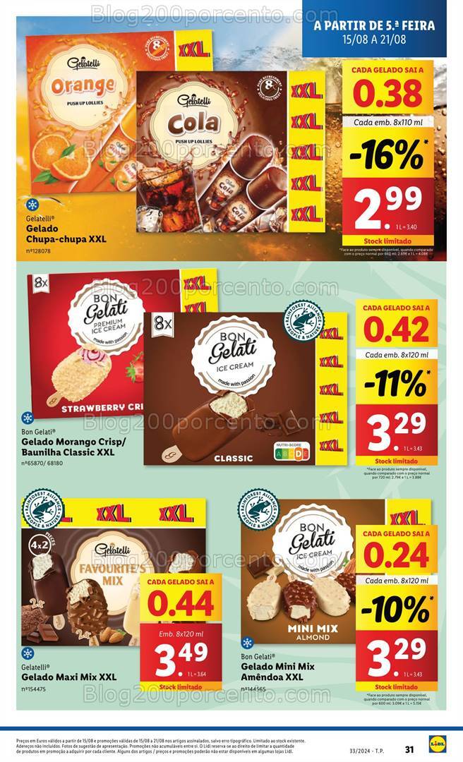 Antevisão Folheto LIDL Promoções de 15 a 21 agosto